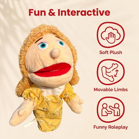 Family Hand Puppets Role-Playing Storytelling Hand Puppet for Kids (Mom) in Saudi Arabia