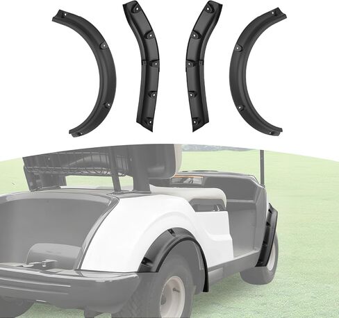 Front & Rear Fender Flares for Yamaha G29 Drive2, Combined Mud Flaps Mud Guard Extension for 2017-2025 Yamaha Drive2 G29 Standard and Unmodified Golf Carts, 4 Sets in Kuwait
