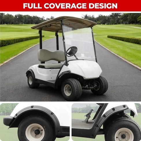 Front & Rear Fender Flares for Yamaha G29 Drive2, Combined Mud Flaps Mud Guard Extension for 2017-2025 Yamaha Drive2 G29 Standard and Unmodified Golf Carts, 4 Sets in Kuwait