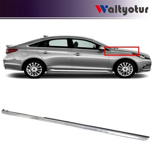 Waltyotur كروم الجبهة اليمنى الحاجز صب الكسوة 87772C1500 87772-C1500 لاستبدال Sonata 2018-2019 جانب الركاب in Kuwait