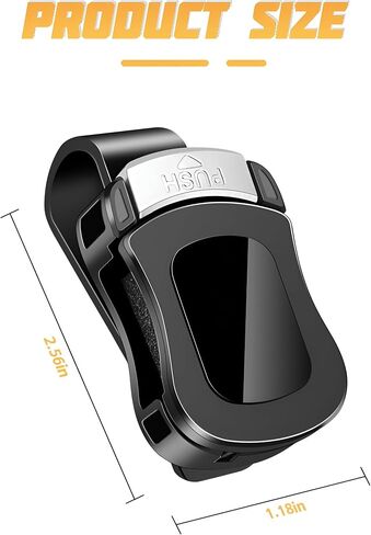 Sunglass Holder for Car, Push Open Car Sunglasses Holder, Sunglasses Clip for Car Visor, Universal Eyeglasses Mount with One-Hand Operation, Universal Glasses Hanger for Auto, Truck & SUV Interior in Kuwait