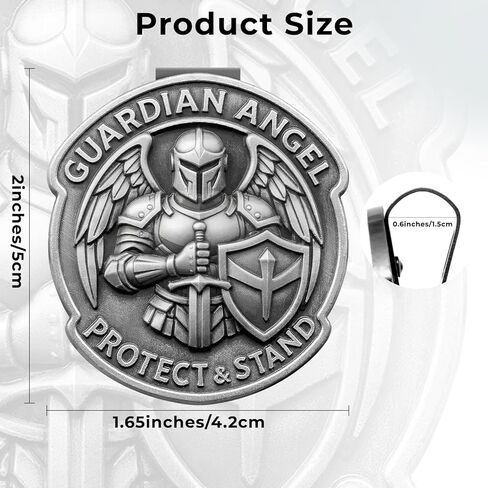 Guardian Angel Visor Clips for Cars, Armored Guardian Angel Visor Clip Car Accessories Colorful 3D Safety Gift for New Driver Family Friend in Saudi Arabia