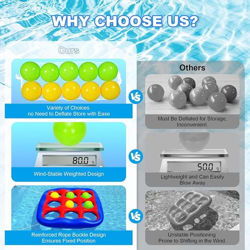 Pool Games Set- Tic-Tac-Toe Inflatable Pool Toys with 10 Balls Fun Summer Swimming Pool Party Beach Lawn Outdoor Camping Party Float Game Water Ball Toys for Adults Teens Kids 2-10 Players in Kuwait