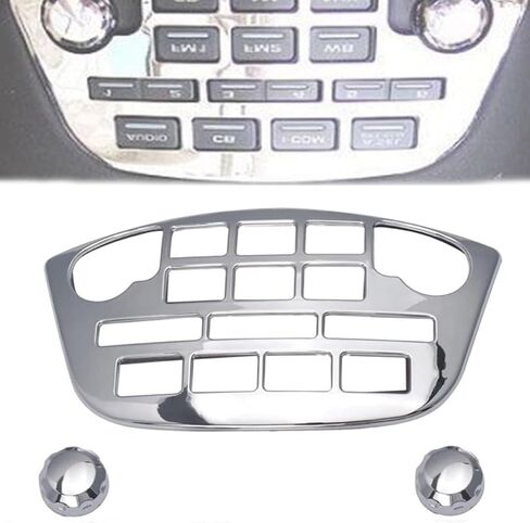 Motorcycle Radio Accent Panel and Knob Sets Chrome Compatible with Honda Goldwing GL1800 2001-2010 Goldwing 1800 GL 1800 Gold Wing Accessories Silver in Saudi Arabia