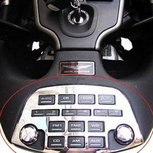 Motorcycle Radio Accent Panel and Knob Sets Chrome Compatible with Honda Goldwing GL1800 2001-2010 Goldwing 1800 GL 1800 Gold Wing Accessories Silver in Saudi Arabia