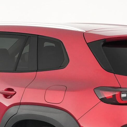 SlickMod كروم حذف تراكب الفينيل المعتم لـ 2023-2026 Mazda CX-50 CX50 Window Trim (أسود لامع) in Kuwait