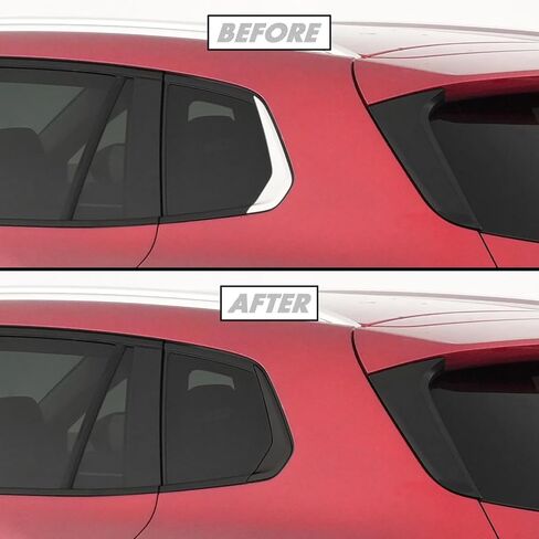 SlickMod كروم حذف تراكب الفينيل المعتم لـ 2023-2026 Mazda CX-50 CX50 Window Trim (أسود لامع) in Kuwait