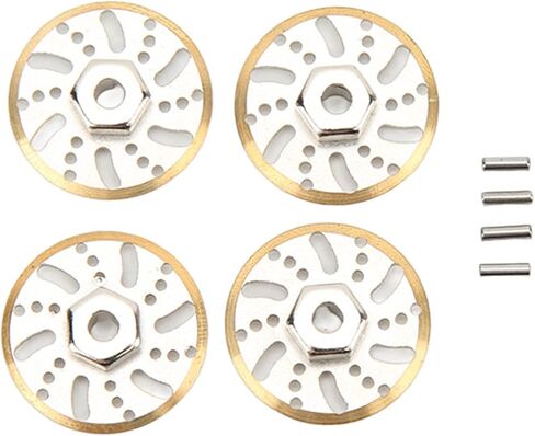 Qinlorgo RC Counter Weight Brake Disc, Brass Wheel Weights, Hex Adapter with Precise Size Control, Ideal for Axial SCX24 C10 1/24 RC Car in Kuwait