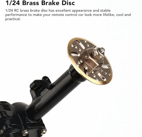 Qinlorgo RC Counter Weight Brake Disc, Brass Wheel Weights, Hex Adapter with Precise Size Control, Ideal for Axial SCX24 C10 1/24 RC Car in Kuwait