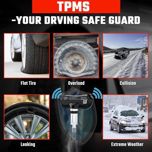 مستشعر TPMS 315 ميجا هرتز 4 حزم، مستشعر نظام مراقبة ضغط الإطارات المبرمج مسبقًا مناسب لسيارة Toyota Sequoia 2006-2017 لـ Sienna 2006-2020 لـ Tundra 2006-2017، استبدل 426070C070، 4260708010 in Kuwait