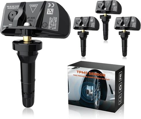 مستشعر TPMS 315 ميجا هرتز 4 حزم، مستشعر نظام مراقبة ضغط الإطارات المبرمج مسبقًا مناسب لسيارة Toyota Sequoia 2006-2017 لـ Sienna 2006-2020 لـ Tundra 2006-2017، استبدل 426070C070، 4260708010 in Kuwait