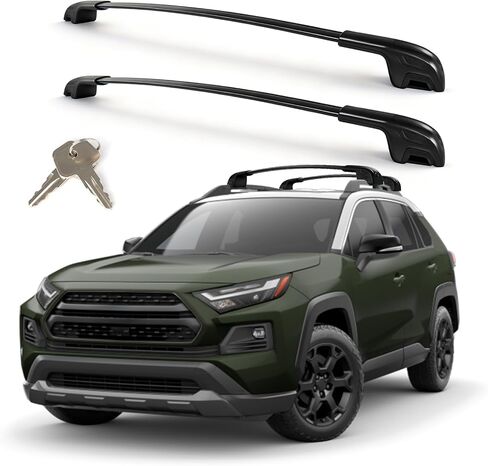 Roof Rack Cross Bars Compatible with Honda CRV 2017-2022 (with Raised Side Rails), Heavy Duty 300 LBS Lockable Aluminum Crossbars, Anti-Theft Rooftop Cargo Carrier for Bike, Kayak, Ski, Cargo Box in Saudi Arabia