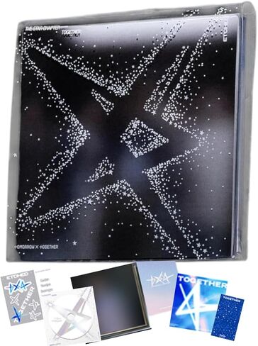 TXT The Star Chapter: معًا الألبوم الرابع [الإصدار المحفور.] قرص مضغوط + مجموعة 30 بطاقة بريدية + بطاقة صور + ملصق (غرباء جميلون) in Kuwait