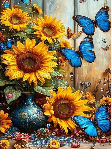 Plant Diamond Painting Kits for Adults - Potted Diamond Art Kits for Adults, Round 5D Gem Art Kit for Adult DIY Crafts Kit Gift Home Wall Decor Gifts (16x12 inch) in Saudi Arabia