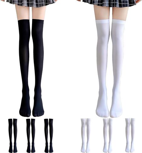 Thigh High Socks Knee High Stockings for Women Girls Long Socks Leg Warmers Cosplay in Saudi Arabia