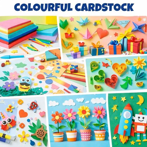 Colored Cardstock Paper 8.5" x 11", 40 Sheets, 20 Assorted Colors, 200gsm / 75lb Thick Smooth Card Stock for Card Making, DIY Crafts, Scrapbooking, Printing & Projects in Saudi Arabia