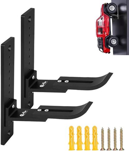 RC Car Wheel Wall Mount Organizer, 2PCS RC Car Display Stand Wall Hooks Storage Hanger Hanging Rack Wheel Adjustable Length for 1/18 1/16 1/14 1/12 1/10 1/8 1/5 RC Crawler Truck Cars, Blue in Saudi Arabia