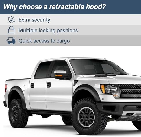 غطاء تونيو صلب قابل للسحب - يناسب 2015-2026 Ford F-150 مقاس 5.5 قدم (66 بوصة) مع سرير شاحنة (بما في ذلك رابتور/لايتنينج) مع قفل مفتاح in Kuwait