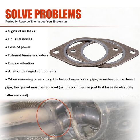 18307553603 Car Exhaust Pipe Flange Gasket Seal Fit for BMW N54 Engine Replace 18307589343 in Saudi Arabia