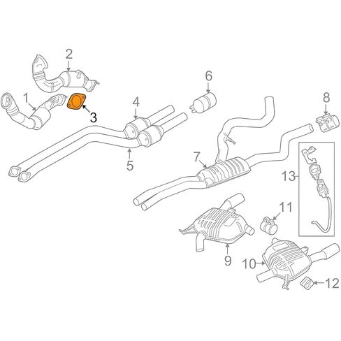 18307553603 Car Exhaust Pipe Flange Gasket Seal Fit for BMW N54 Engine Replace 18307589343 in Saudi Arabia