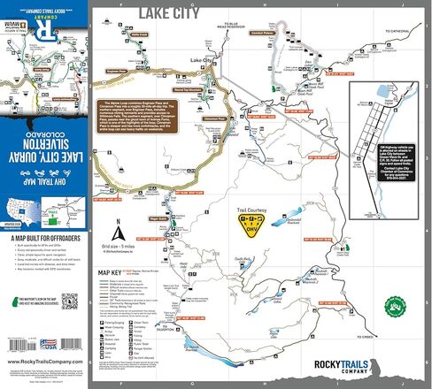 Rocky Trails Company Lake City, Ouray, Silverton, Colorado OHV Trail Map in Saudi Arabia