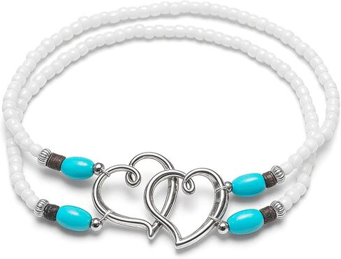 Shell Ankle Bracelet Set for Women, Gold Boho Bead Adjustable Anklet, Hawaiian Beach Seashell Pearl Heart Starfish Conch Foot Jewelry Gifts in Saudi Arabia