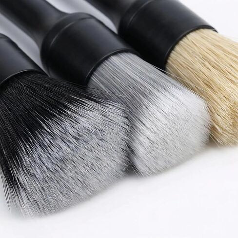 5 PCS Car Detailing Brush Set, Ultra-Soft Boar Hair Brushes for Interior & Exterior Cleaning, Multi-Use Duster for Air Vents, Wheels & Leather, Professional Car Wash Supplies in Saudi Arabia
