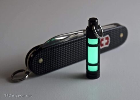 TEC Accessories - Embrite Glow Fob - Anodized Aluminum - Green Embrite Glow Pellet - Key Fob - Glow Sticks - Gifts for Men in Kuwait