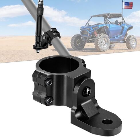 Nilight 1PC UTV Flag Antenna Mount Whip Light Mounting Bracket Black Adjustable Heavy Duty for 1.5 to 1.75inch 1.75 to 2inch for Polaris RZR Ranger Can Am Maverick X3 Talon in Kuwait