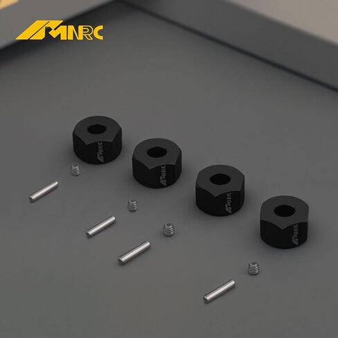 6061 الشب 4 قطعة محور عجلات سداسي لـ 1/16 Mini Maxx Minimaxx 4WD RTR RC سيارة ترقيات جزء أسود in Kuwait