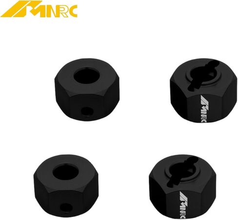 6061 الشب 4 قطعة محور عجلات سداسي لـ 1/16 Mini Maxx Minimaxx 4WD RTR RC سيارة ترقيات جزء أسود in Kuwait
