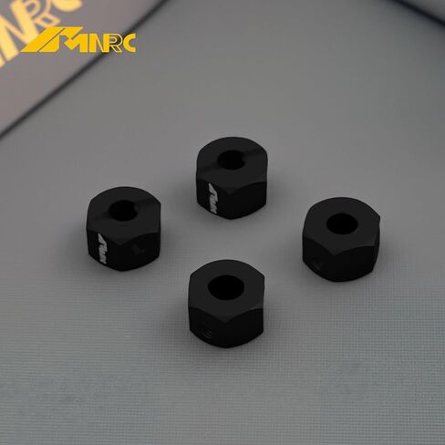 6061 الشب 4 قطعة محور عجلات سداسي لـ 1/16 Mini Maxx Minimaxx 4WD RTR RC سيارة ترقيات جزء أسود in Kuwait