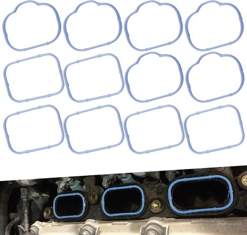 Intake Manifold Gaskets, 5184562AC 5184331AC MS9720 Upper and Lower Rubber Sealing Gasket Set, Anti-skid Standard Accessories, for Dodge Avenger JS 3.6L 2011-2014 5184199 EEP/JS/030A (Blue) in Kuwait