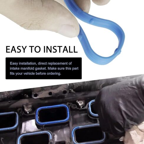 Intake Manifold Gaskets, 5184562AC 5184331AC MS9720 Upper and Lower Rubber Sealing Gasket Set, Anti-skid Standard Accessories, for Dodge Avenger JS 3.6L 2011-2014 5184199 EEP/JS/030A (Blue) in Kuwait