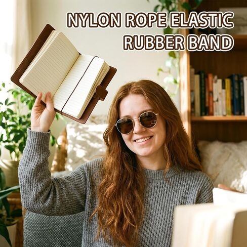 10 PCS Mini Skater Travel Notebook Elastic Bands, Brown Elastic Bands for Refillable Travel Journals Planners, Two Sizes (A5 & Passport Size), Stretchy Journal Elastic Cord for Notebooks Closure Loops in Kuwait