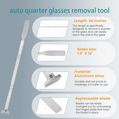 Quarter Glass Removal Tool 24 Inch – Auto Quarter Glass Removal Tool for Automotive Glass Maintenance and Replacement,for Auto Quarter Glasses Removal and Urethane Adhesive Cutting in Kuwait
