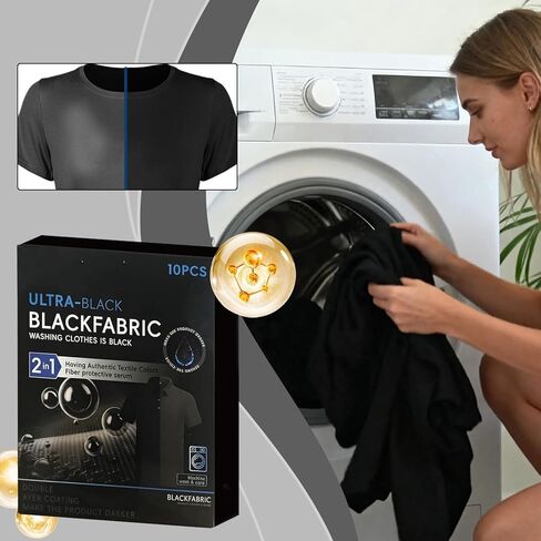 10 Pieces Black Fabric Dye,Dye Washing Machine Fabric Pod for Clothes,Blackening Restore Color Sheets for Natural Fabrics in Saudi Arabia