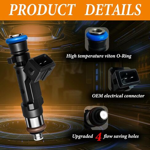 Upgraded 4 Holes 55565970 Fuel Injectors Fits for 1.4L Turbocharged Chevy: Cruze 2011-2015 Limited 2016 Sonic 2012-2020 Trax 2013-2021, For Buick: Encore 2013-2021, L4, OEM # 0280158205 (4 Pcs) in Kuwait