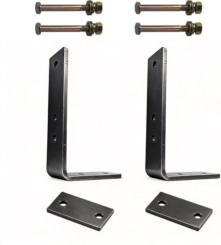 91006 دعامة شريط الضوء - قطعتان من دعامات التثبيت شديدة التحمل للحامل الخلفي، سهلة التركيب للحفر على قضبان الإضاءة LED، والشاحنات على الطرق الوعرة، ورفوف الالتقاط، ومركبات العمل in Kuwait