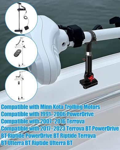 حامل تثبيت محرك التصيد مناسب لـ Minn kota Terrova Riptide Terrova Ulterra Riptide Ulterra PowerDrive 1991-2023، عمود محرك التصيد قابل للتعديل in Kuwait