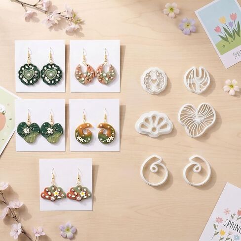 28 Pcs Polymer Clay Cutters & Polymer Clay Tools,Clay Cutters of Four Seasons for Polymer Molds for Earrings Jewelry Making in Saudi Arabia
