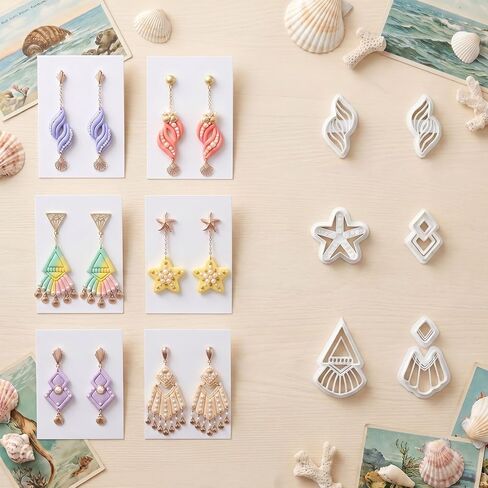 28 Pcs Polymer Clay Cutters & Polymer Clay Tools,Clay Cutters of Four Seasons for Polymer Molds for Earrings Jewelry Making in Saudi Arabia