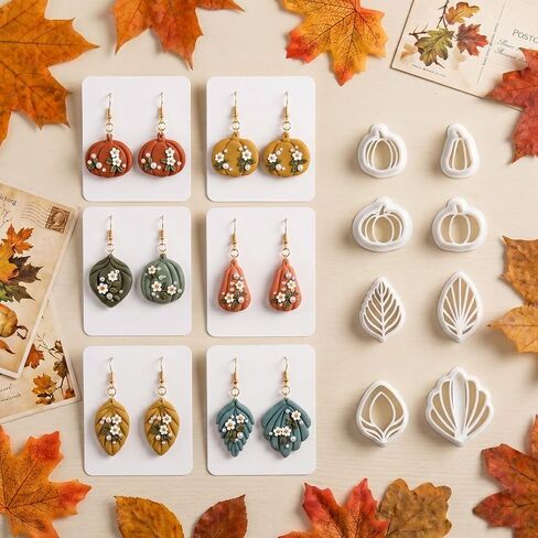 28 Pcs Polymer Clay Cutters & Polymer Clay Tools,Clay Cutters of Four Seasons for Polymer Molds for Earrings Jewelry Making in Saudi Arabia