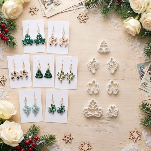 28 Pcs Polymer Clay Cutters & Polymer Clay Tools,Clay Cutters of Four Seasons for Polymer Molds for Earrings Jewelry Making in Saudi Arabia