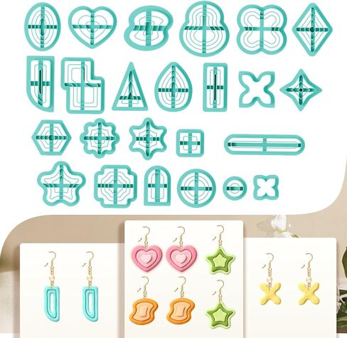 30pcs Sea Creature Shapes Polymer Clay Cutter Seahorse Shell Starfish Cutters for Jewelry Making DIY Marine Style Clay Tools in Kuwait