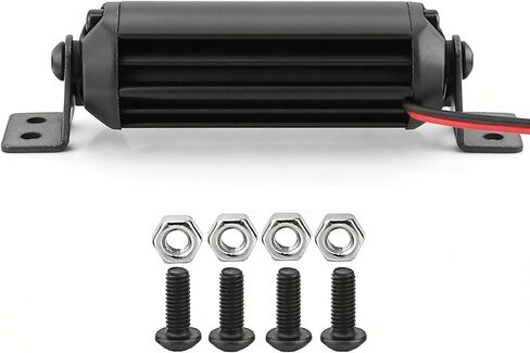 STMU Aluminum 10-LED RC Light Bar 2.16 Inch Roof Light Kit for 1/10 & 1/18 Scale RC Crawler Accessories Compatible with Axial SCX10 Traxxas TRX4 TRX4M Arrma Senton Redcat GEN7 in Saudi Arabia