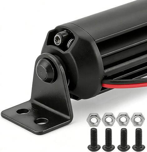 STMU Aluminum 10-LED RC Light Bar 2.16 Inch Roof Light Kit for 1/10 & 1/18 Scale RC Crawler Accessories Compatible with Axial SCX10 Traxxas TRX4 TRX4M Arrma Senton Redcat GEN7 in Saudi Arabia