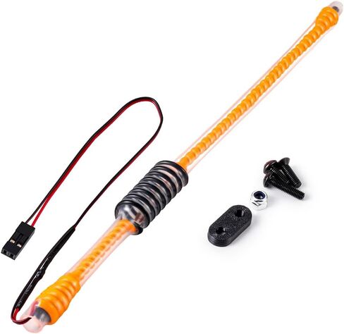 مصابيح سوط LED MOHERO RC لجميع شاحنات الطرق الوعرة RC من Axial Traxxas Arrma WL HBX Tamiya Losi HPI، إلخ (برتقالي، 20 سم/ 7.8 بوصات) in Kuwait