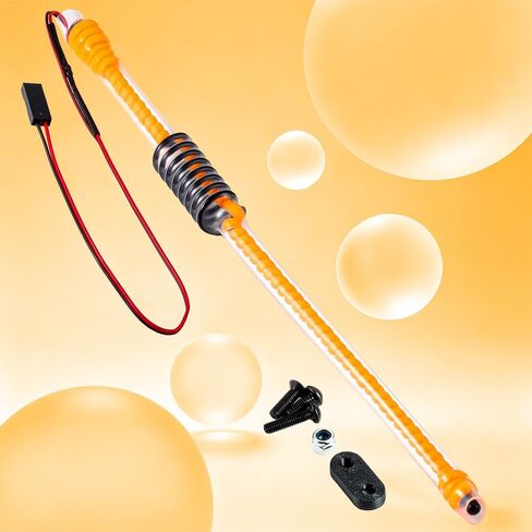 مصابيح سوط LED MOHERO RC لجميع شاحنات الطرق الوعرة RC من Axial Traxxas Arrma WL HBX Tamiya Losi HPI، إلخ (برتقالي، 20 سم/ 7.8 بوصات) in Kuwait