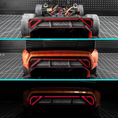 RCLIONS LED Taillight Rear Lamp Red LED Lights Kit for Arrma Felony 6S 1/7 RC Model Car Monster Truck Upgrades Parts in Kuwait